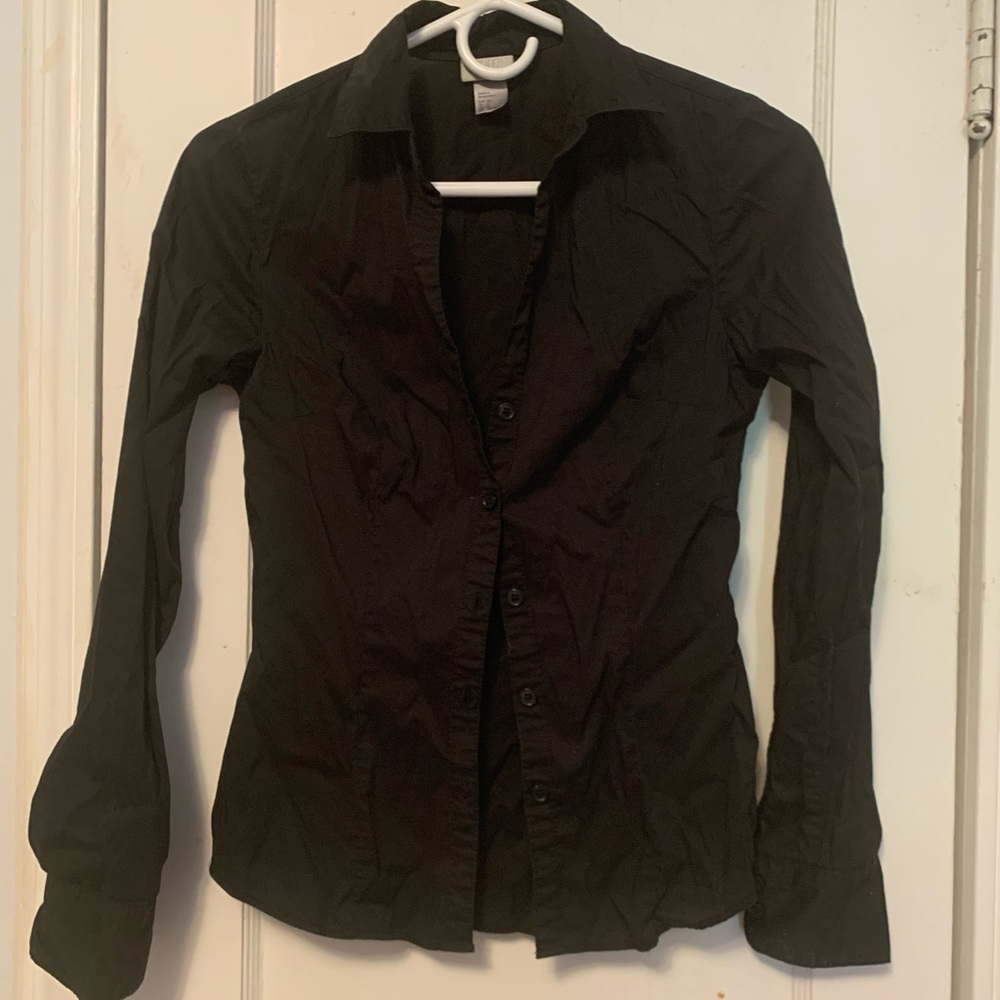 Black button up.